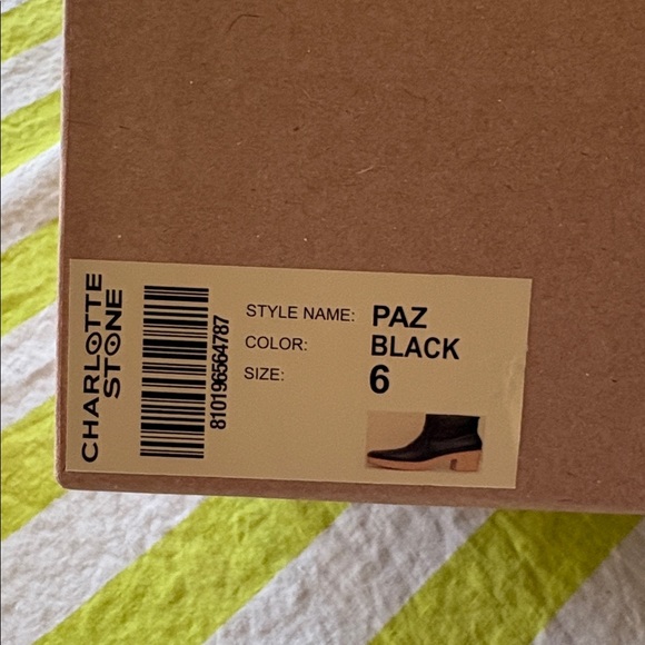 Brand New Never Worn Charlotte Stone Black Paz Boots 5.5 (marked as 6) - Picture 3 of 8